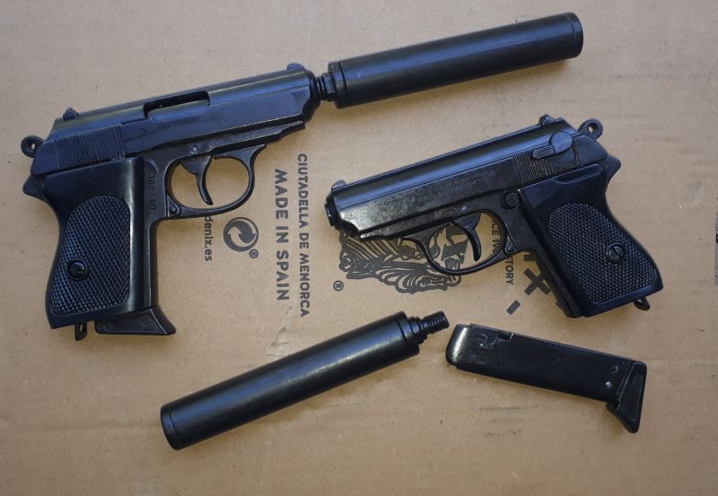 Denix Walther PPK with silencer